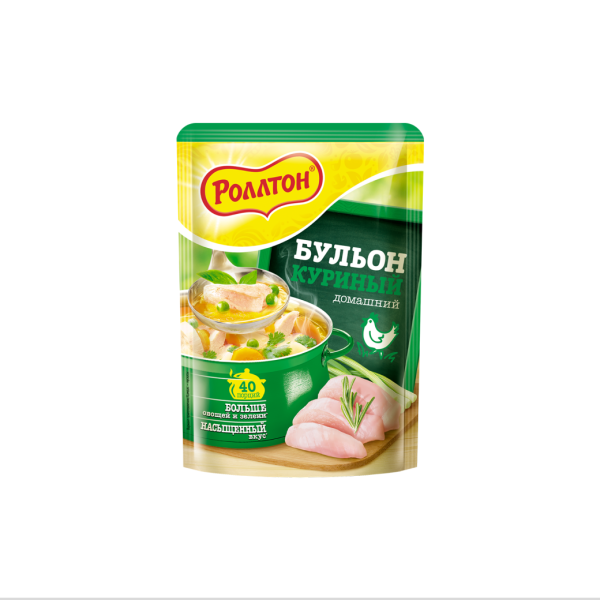 Ролтон Бульон насыпной куриный домашний ДОЙ-ПАК 90г*24